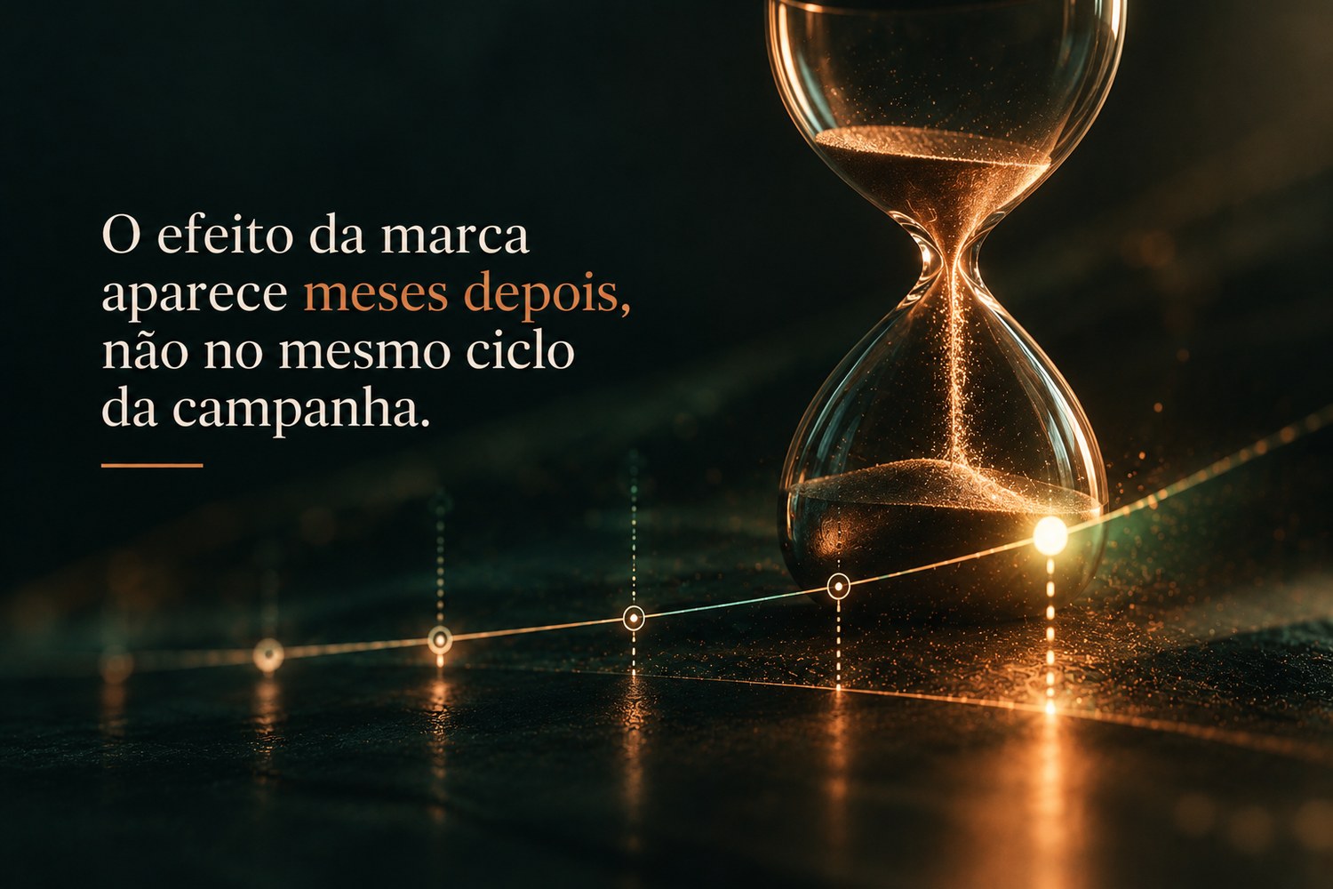 Relação entre investimento em construção de marca e crescimento de participação de mercado no longo prazo