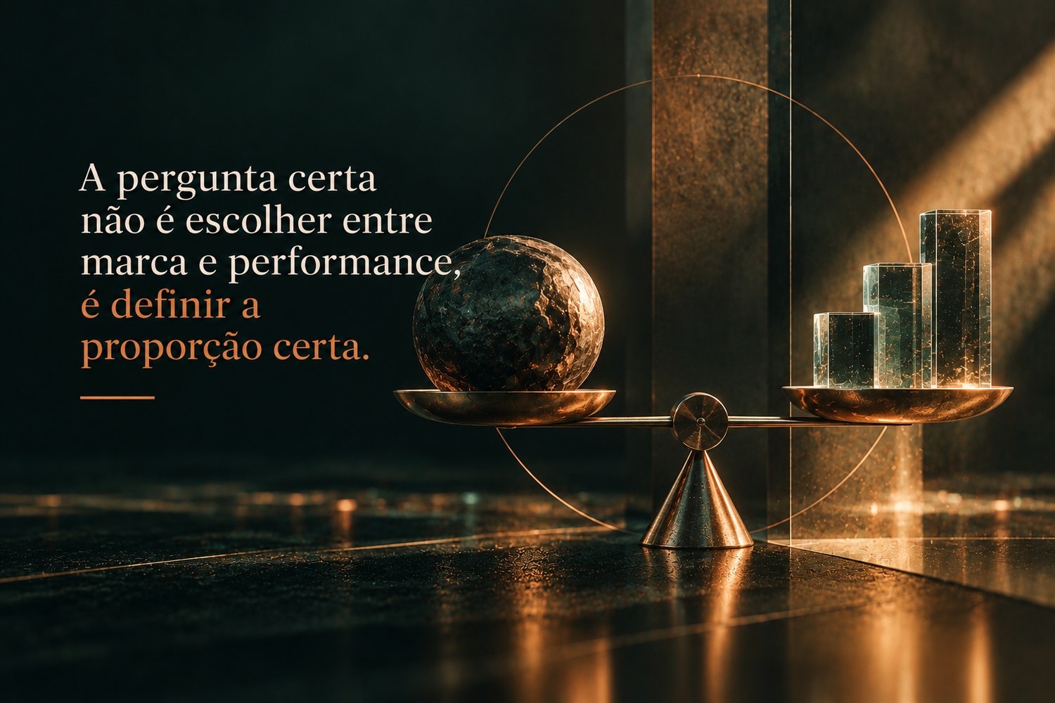 Equilíbrio entre investimento em marca e em performance de acordo com o estágio da empresa