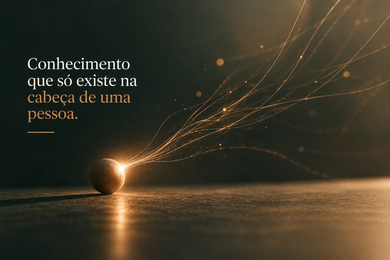 Conhecimento de marketing concentrado na cabeça de uma pessoa, sem registro em processo