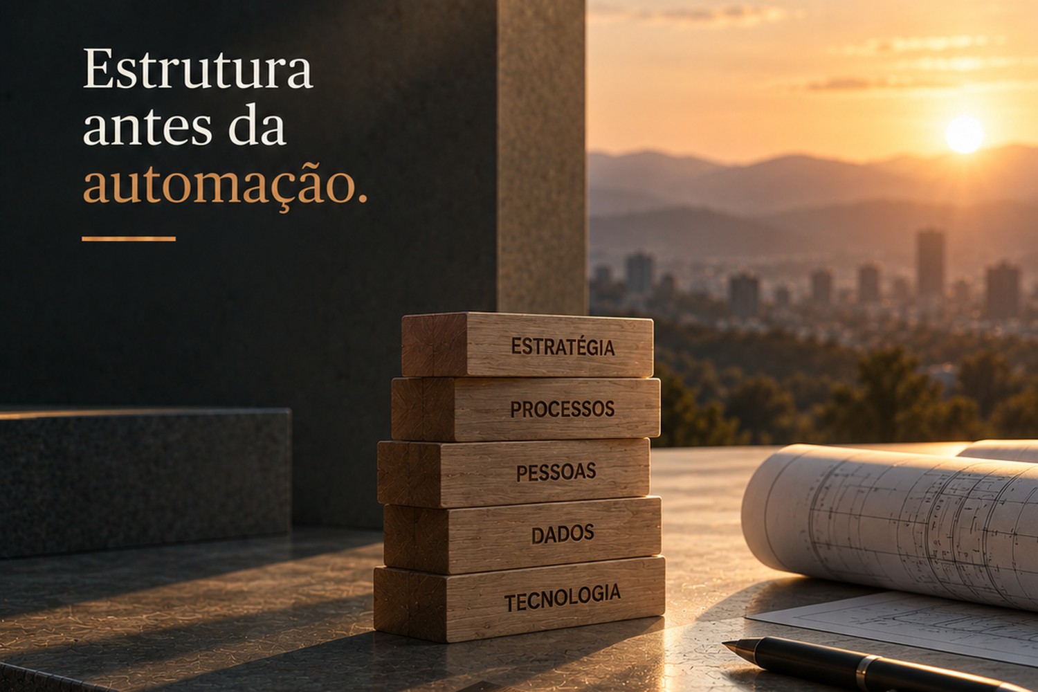 Estrutura e critério definidos antes da automação com IA em marketing