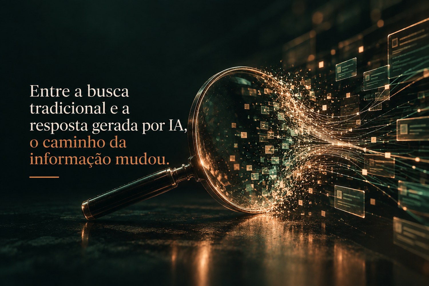 Fragmentação da busca entre Google tradicional, AI Overviews, ChatGPT e Perplexity